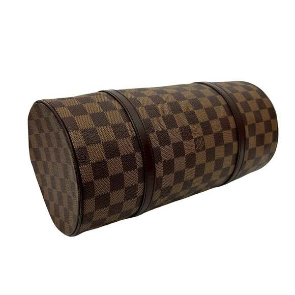 LOUIS VUITTON Brown Damier Leather Papillon 30 Pouch - Picture 7 of 9